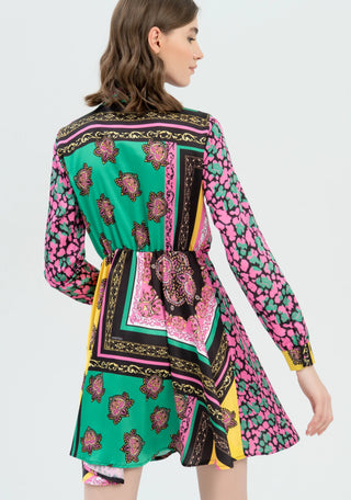 Mini Dress Regular Fit With Multi Color Pattern - LNKM StoreFracominaDress