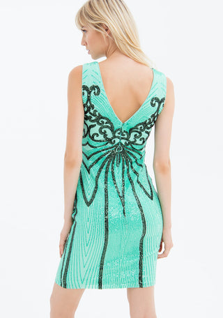 Mini Dress Slim Fit With Shiny Sequins - LNKM StoreFracominaDress