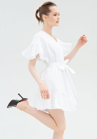 Regular Mini Dress Made In Poplin - LNKM StoreFracominaDress
