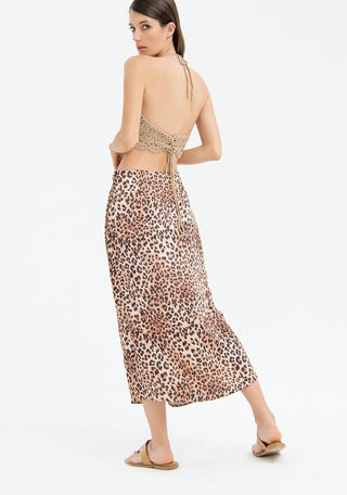 Sheath Skirt Slim Fit With Animalier Pattern - LNKM StoreFracominaSkirt