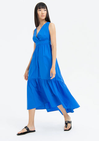 Sleeveless Dress Middle Length Made In Cotton Popeline - LNKM StoreFracominaDress