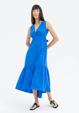 Sleeveless Dress Middle Length Made In Cotton Popeline - LNKM StoreFracominaDress